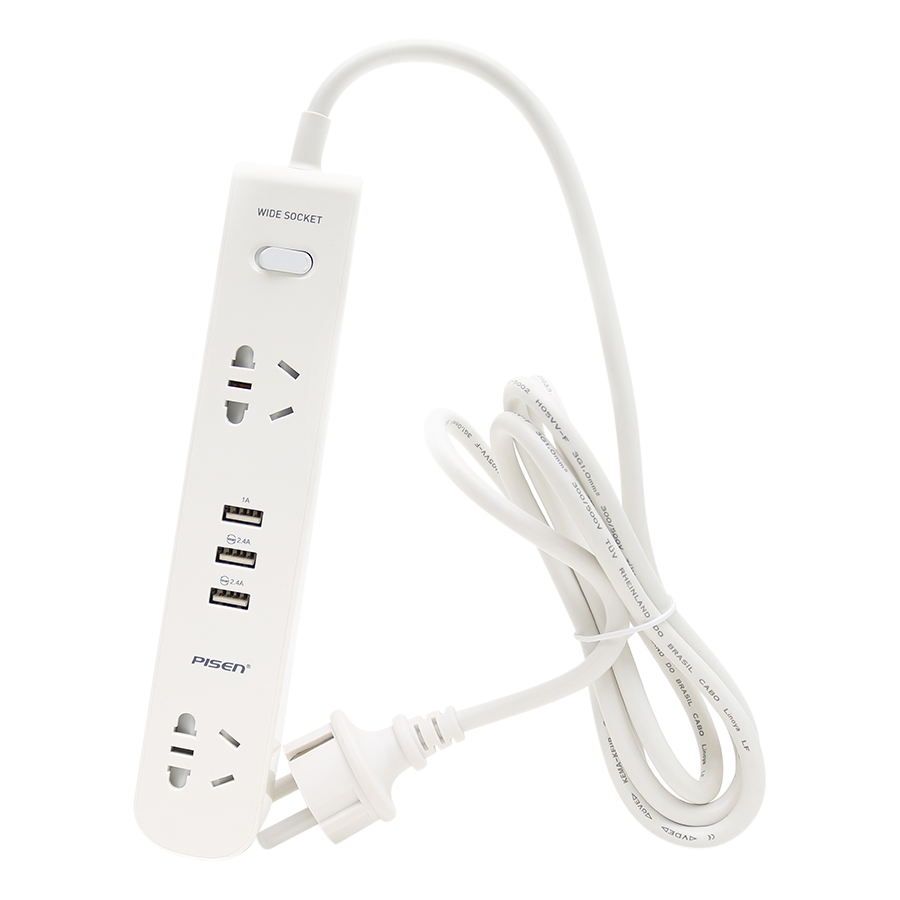 Ổ cắm điện Đa Năng Pisen KY-23(EP) (2 x AC , 3 x USB)