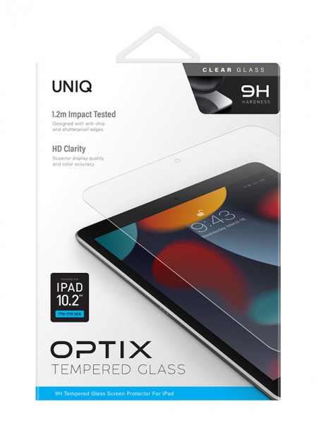 CƯỜNG LỰC UNIQ-OPTIX CLEAR IPAD 10.2 (7-9TH GEN) GLASS SCREEN PROTECTOR