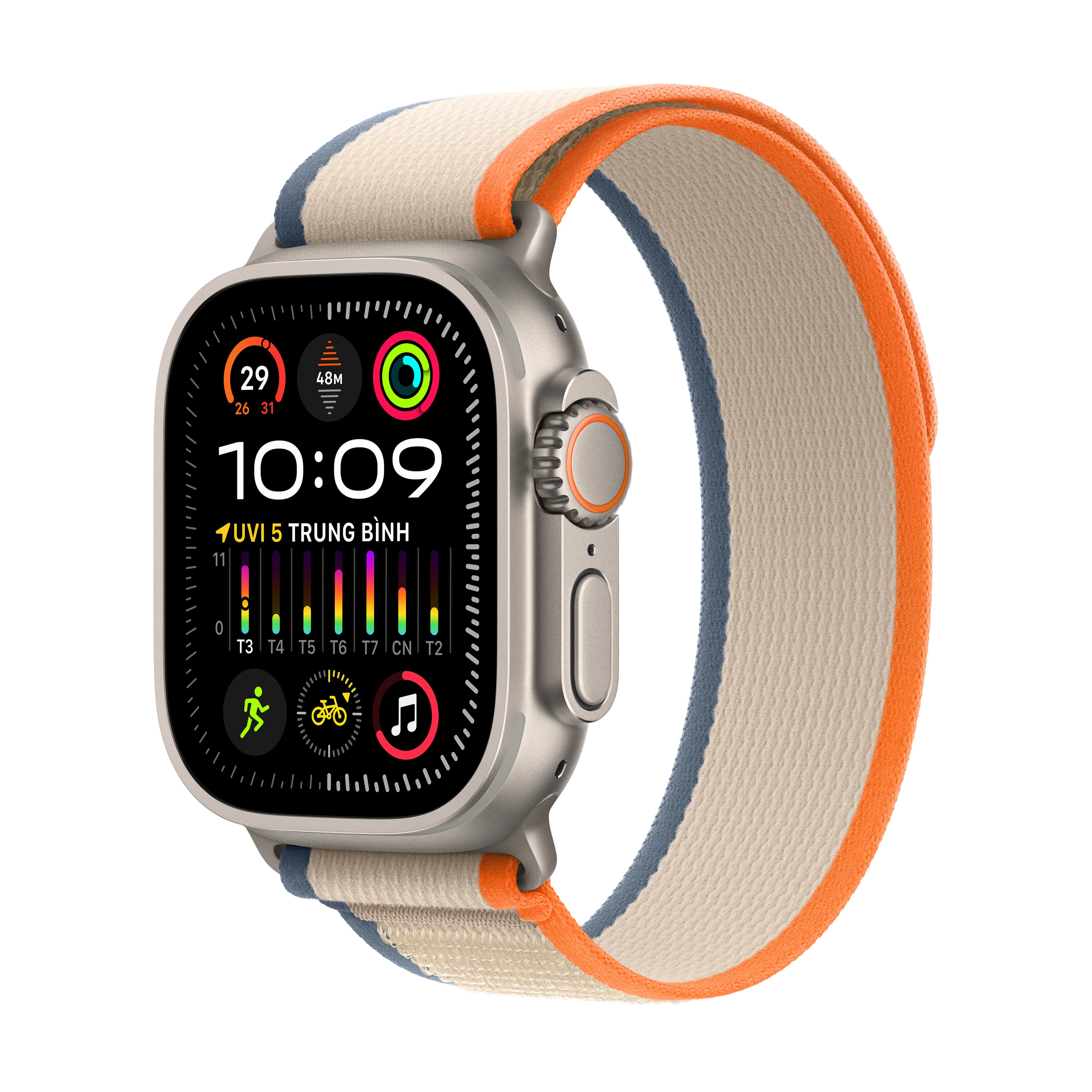 Apple Watch Ultra 2 (Cellular) 49mm Viền Titanium, Dây Trail - S/M Chính Hãng